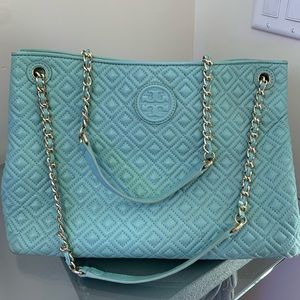 Tory Burch Marion quilted Mint shoulder bag
